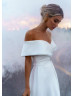 Off Shoulder White Satin Elegant Wedding Dress Off Shoulder White Satin Elegant Wedding Dress